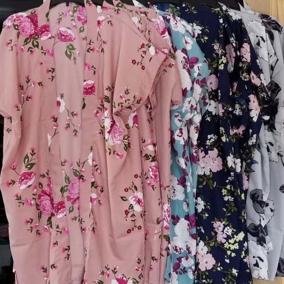 teal Kimono beach cover up - Picture 5 of 5